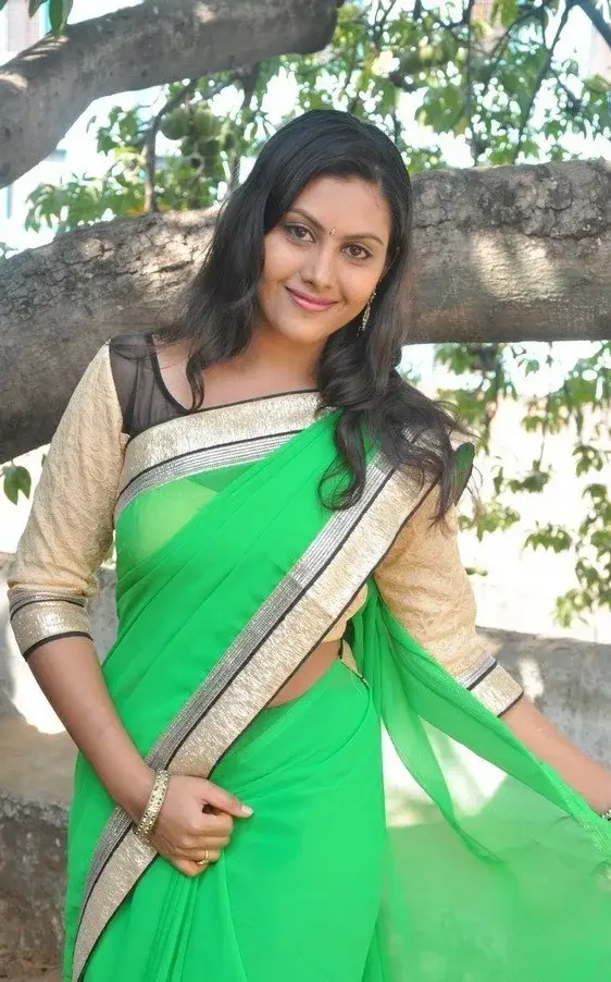 INDIAN TV ACTRESS PRIYANKA NAIDU IN GREEN SAREE 1